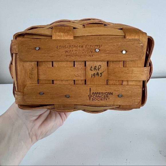 Longaberger 1995 vintage Horizon of Hope basket and accessories - Picture 10 of 12